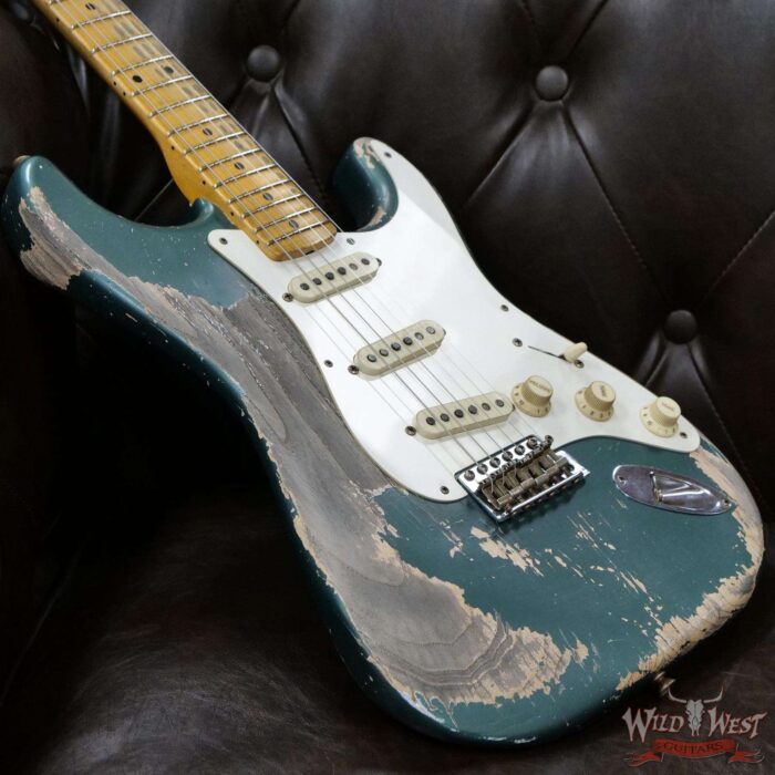 Fender Custom Shop Greg Fessler Masterbuilt 1957 Stratocaster Josefina H/W Pickups Heavy Relic Sherwood Green Metallic 7.00 LBS - Image 8