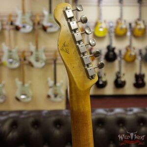 2018 NAMM Fender Custom Shop Masterbuilt Greg Fessler 1963 Telecaster Relic with Blue Stripes Vintage White - Image 9