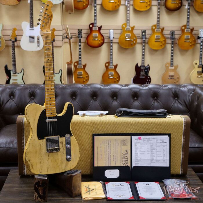 Fender Custom Shop Limited Edition Greg Fessler Masterbuilt 70th Anniversary Broadcaster (Telecaster) Relic Nocaster Blonde - Image 6