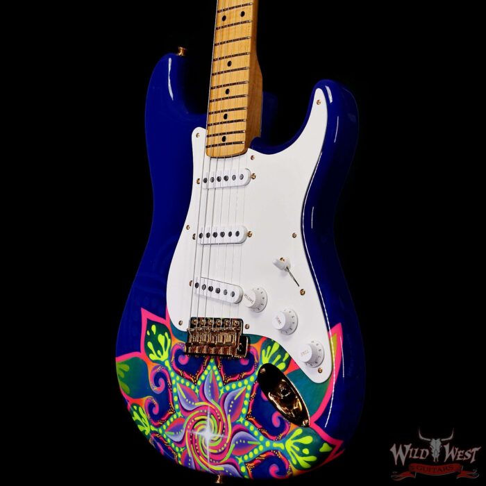 Fender Custom Shop Greg Fessler Masterbuilt Blacklight 68 Stratocaster Artwork Hand Painted by Madison Roy 7.60 LBS - Image 2