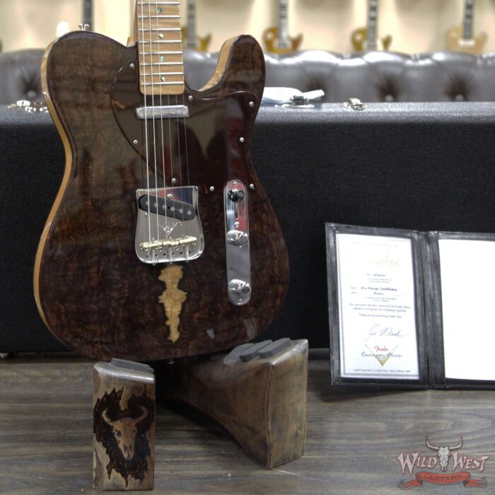 2020 NAMM Fender Custom Shop Prestige Greg Fessler Masterbuilt Birdseye Rosewood Top w/ Roasted Pine Body Telecaster NOS Natural One Of A Kind!! - Image 12