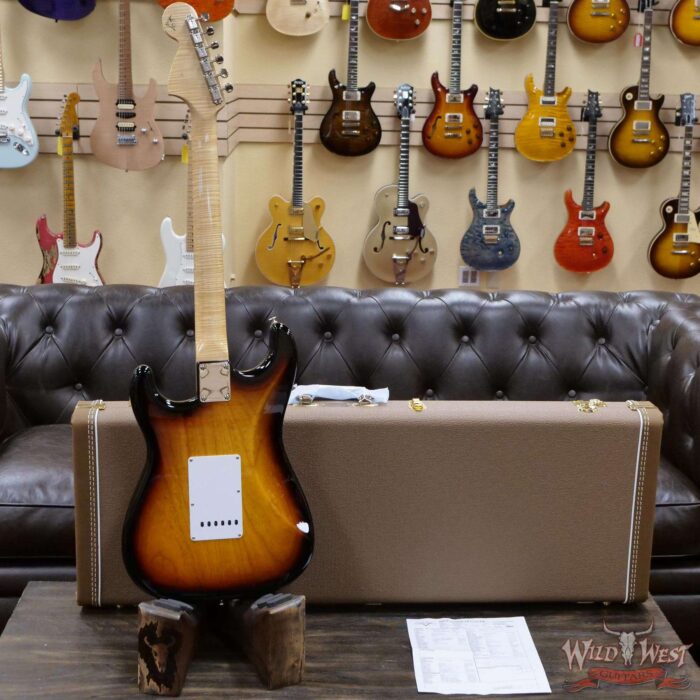 Fender Custom Shop Greg Fessler Masterbuilt 4A Quilt Maple Top Stratocaster NOS 5A Flame Maple Neck 3 Tone Sunburst - Image 9