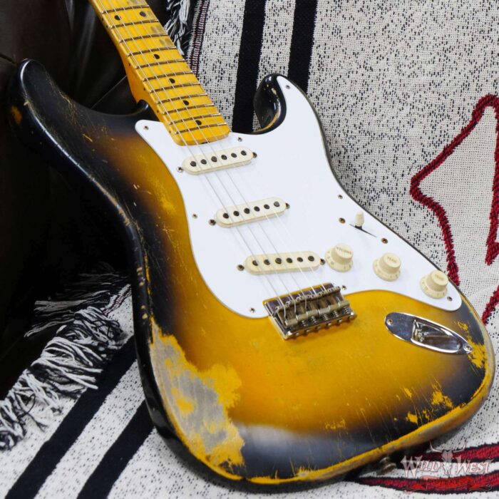 Fender Custom Shop Greg Fessler Masterbuilt 1955 Stratocaster Hardtail H/W Pickups Relic 2 Tone Sunburst 6.55 LBS - Image 8