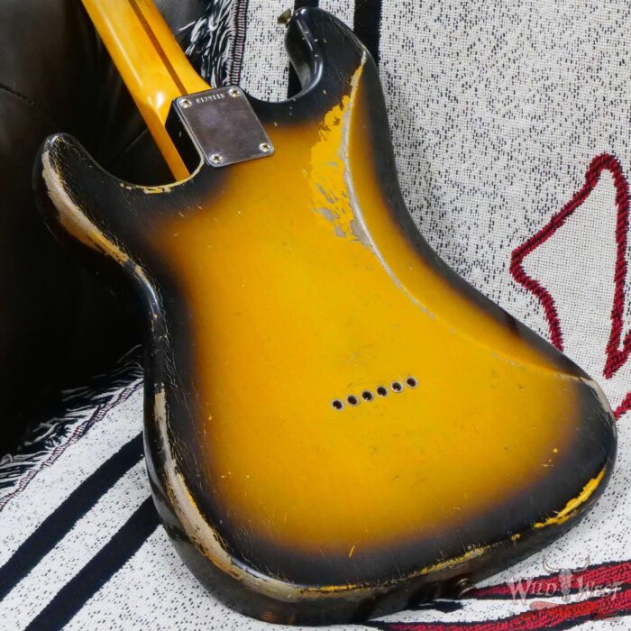 Fender Custom Shop Greg Fessler Masterbuilt 1955 Stratocaster Hardtail H/W Pickups Relic 2 Tone Sunburst 6.90 LBS - Image 12