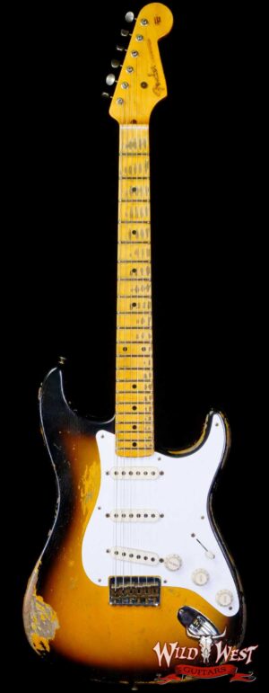 Fender Custom Shop Greg Fessler Masterbuilt 1955 Stratocaster Hardtail H/W Pickups Relic 2 Tone Sunburst 6.90 LBS