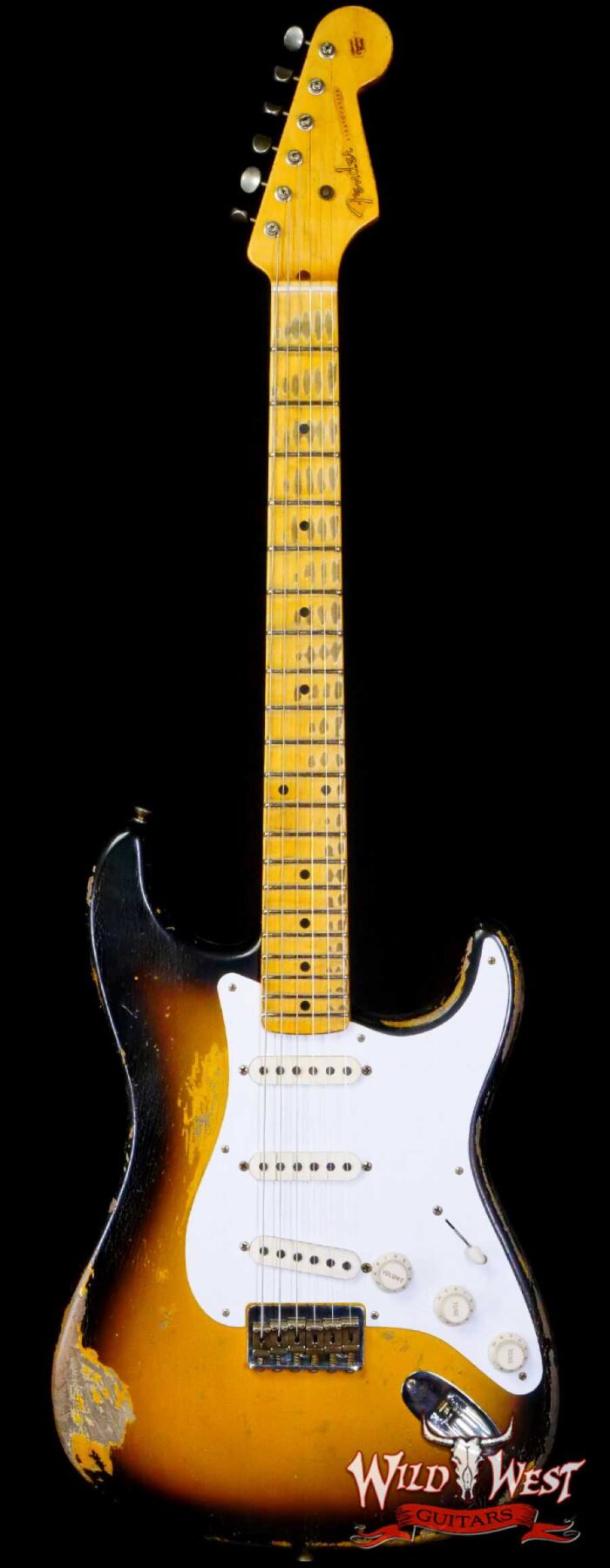 Fender Custom Shop Greg Fessler Masterbuilt 1955 Stratocaster Hardtail H/W Pickups Relic 2 Tone Sunburst 6.90 LBS - Image 1