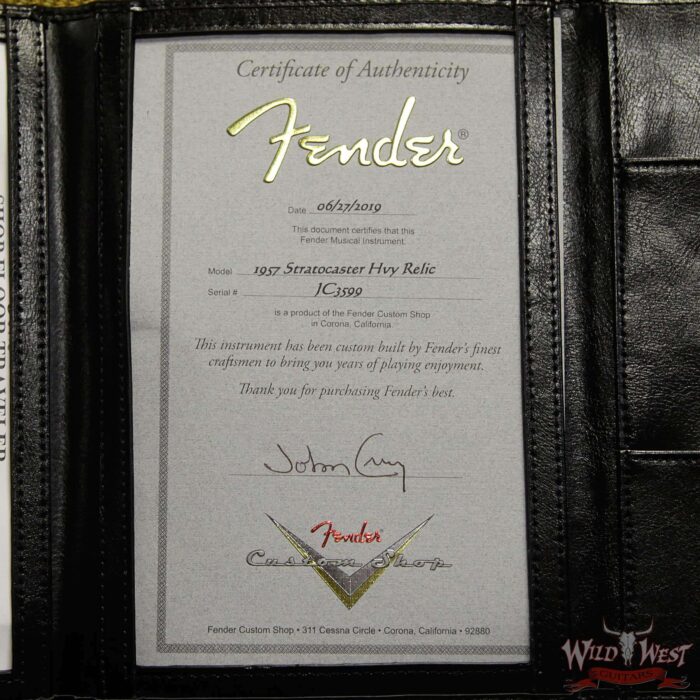 Fender Custom Shop John Cruz Masterbuilt 1957 Stratocaster Ash Heavy Relic 2 Tone Sunburst 6.85 LBS - Image 17
