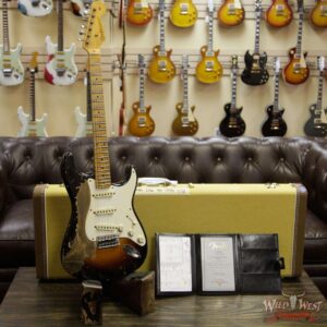 Fender Custom Shop John Cruz Masterbuilt 1957 Stratocaster Ash Heavy Relic 2 Tone Sunburst 6.85 LBS - Image 11