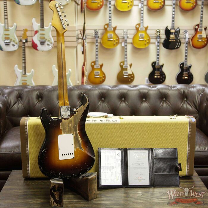 Fender Custom Shop John Cruz Masterbuilt 1957 Stratocaster Ash Heavy Relic 2 Tone Sunburst 6.85 LBS - Image 14