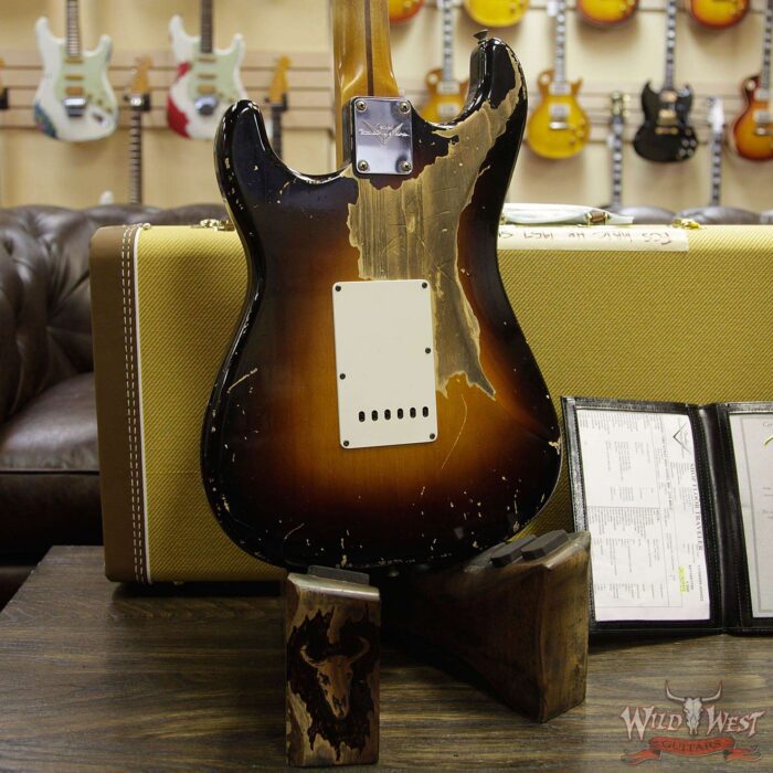 Fender Custom Shop John Cruz Masterbuilt 1957 Stratocaster Ash Heavy Relic 2 Tone Sunburst 6.85 LBS - Image 15