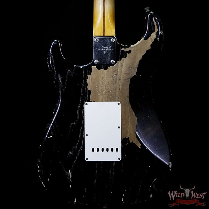 Fender Custom Shop John Cruz Masterbuilt 1957 Stratocaster Ash Heavy Relic Maple Neck Black - Image 6
