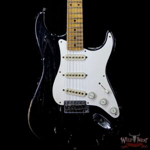 Fender Custom Shop John Cruz Masterbuilt 1957 Stratocaster Ash Heavy Relic Maple Neck Black - Image 3