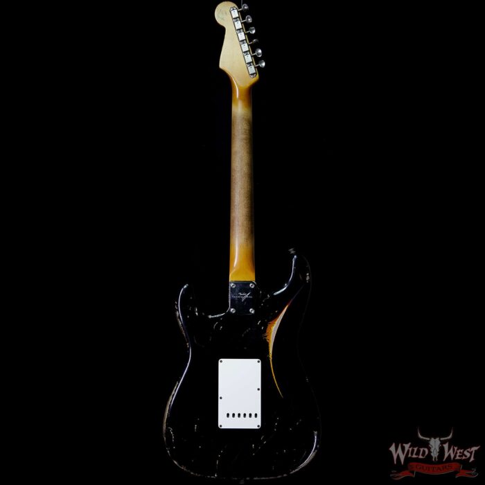 Fender Custom Shop John Cruz Masterbuilt 1961 Stratocaster Heavy Relic AAA Rosewood Slab Board Black / 3 Tone Sunburst - Image 5