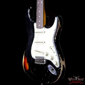 Fender Custom Shop John Cruz Masterbuilt 1961 Stratocaster Heavy Relic AAA Rosewood Slab Board Black / 3 Tone Sunburst - Image 2