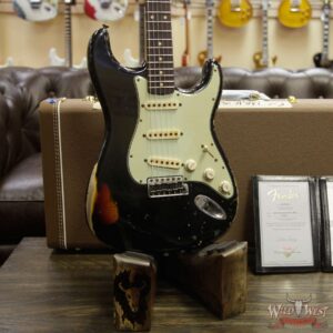 Fender Custom Shop John Cruz Masterbuilt 1961 Stratocaster Heavy Relic AAA Rosewood Slab Board Black / 3 Tone Sunburst - Image 12
