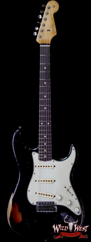 Fender Custom Shop John Cruz Masterbuilt 1961 Stratocaster Heavy Relic AAA Rosewood Slab Board Black / 3 Tone Sunburst