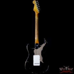 Fender Custom Shop John Cruz Masterbuilt 1962 Stratocaster Heavy Relic AAA Rosewood Slab Board Black / 3 Tone Sunburst - Image 5