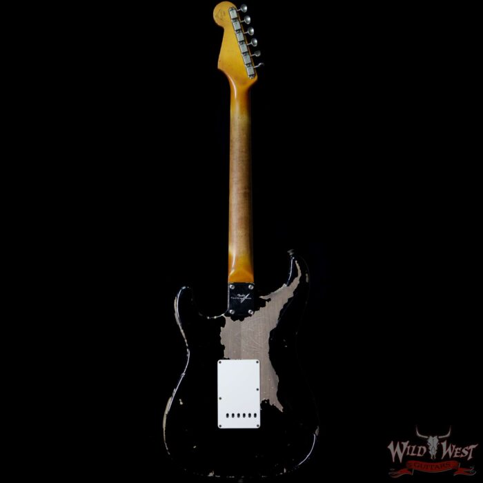 Fender Custom Shop John Cruz Masterbuilt 1962 Stratocaster Heavy Relic AAA Rosewood Slab Board Black / 3 Tone Sunburst - Image 5