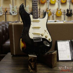 Fender Custom Shop John Cruz Masterbuilt 1962 Stratocaster Heavy Relic AAA Rosewood Slab Board Black / 3 Tone Sunburst - Image 12