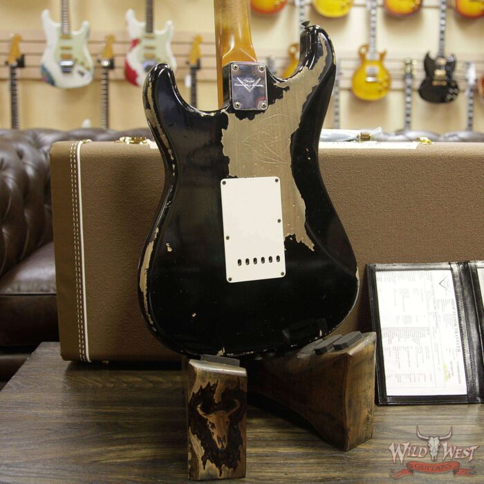 Fender Custom Shop John Cruz Masterbuilt 1962 Stratocaster Heavy Relic AAA Rosewood Slab Board Black / 3 Tone Sunburst - Image 15