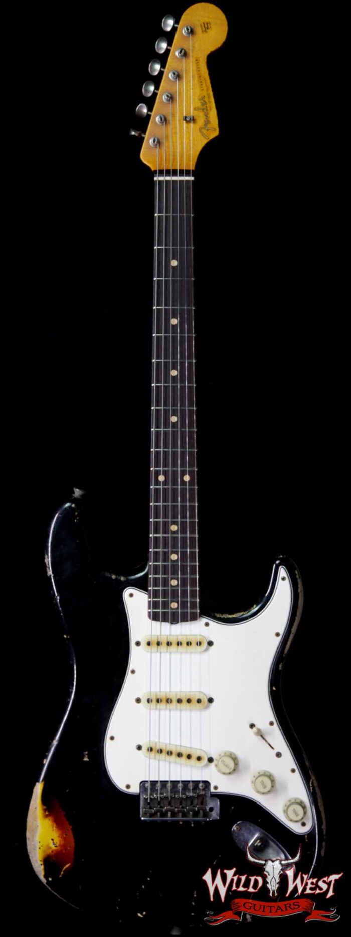Fender Custom Shop John Cruz Masterbuilt 1962 Stratocaster Heavy Relic AAA Rosewood Slab Board Black / 3 Tone Sunburst - Image 1