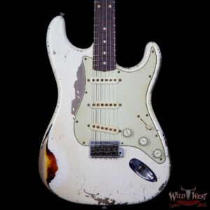 Fender Custom Shop Masterbuilt John Cruz 61 Stratocaster Heavy Relic Olympic White / 3 Tone Sunburst - Image 3