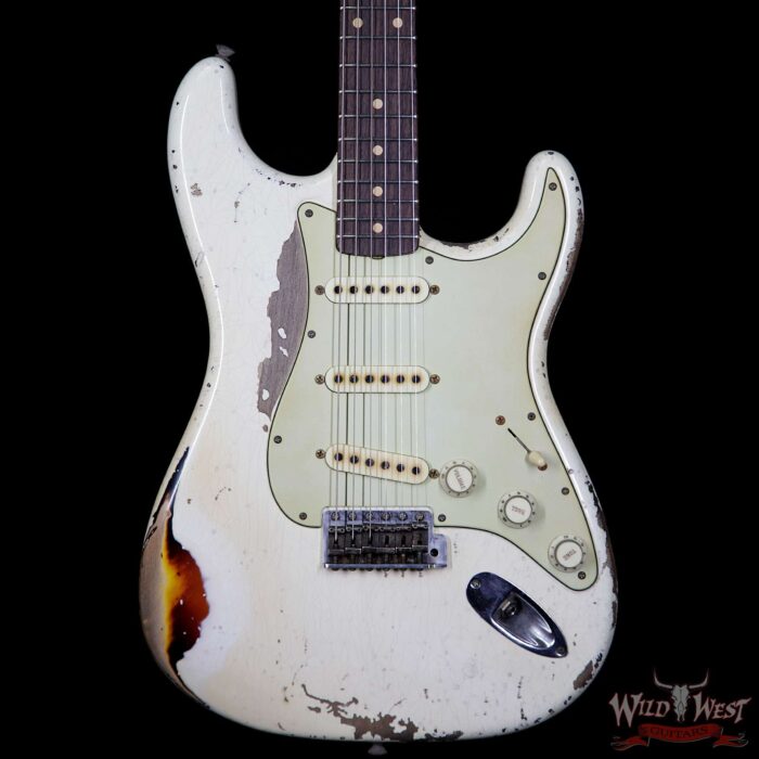 Fender Custom Shop Masterbuilt John Cruz 61 Stratocaster Heavy Relic Olympic White / 3 Tone Sunburst - Image 3