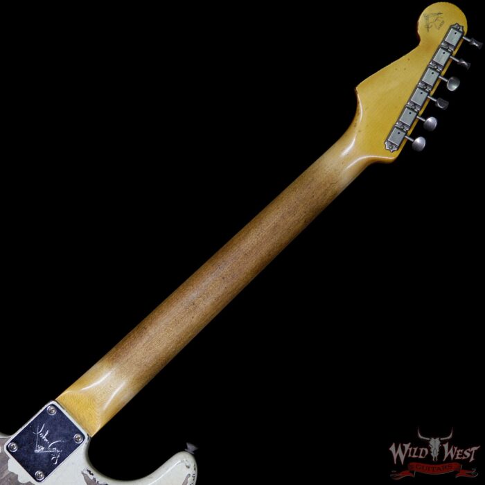 Fender Custom Shop Masterbuilt John Cruz 61 Stratocaster Heavy Relic Olympic White / 3 Tone Sunburst - Image 11