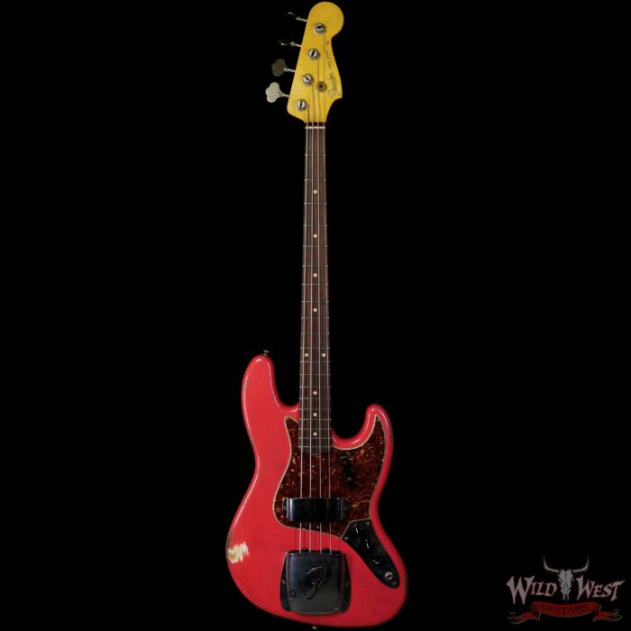 Fender Custom Shop Jason Smith Masterbuilt 1962 Jazz Bass J-Bass Relic Fiesta Red - Image 3