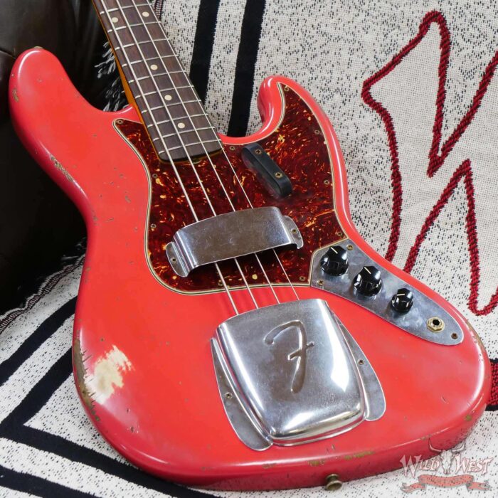 Fender Custom Shop Jason Smith Masterbuilt 1962 Jazz Bass J-Bass Relic Fiesta Red - Image 8