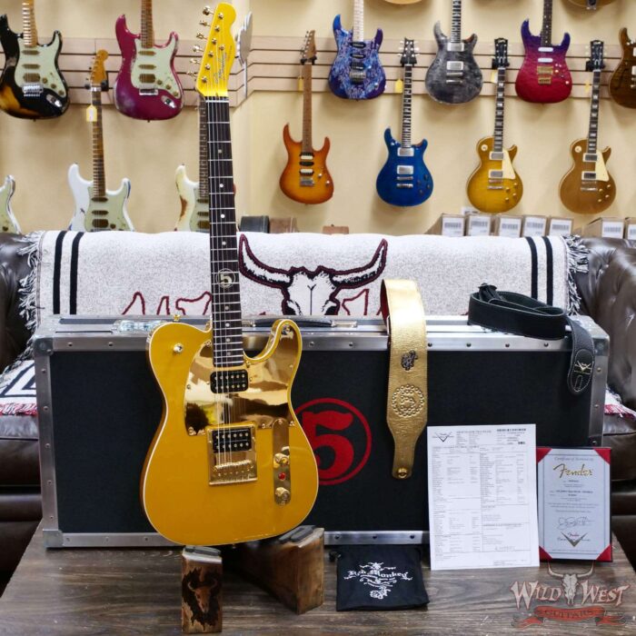 2025 Fender Custom Shop Wild West Guitars Exclusive Jason Smith Masterbuilt John 5 “Goldie” Telecaster HH NOS Frost Gold 8.00 lbs - Image 6