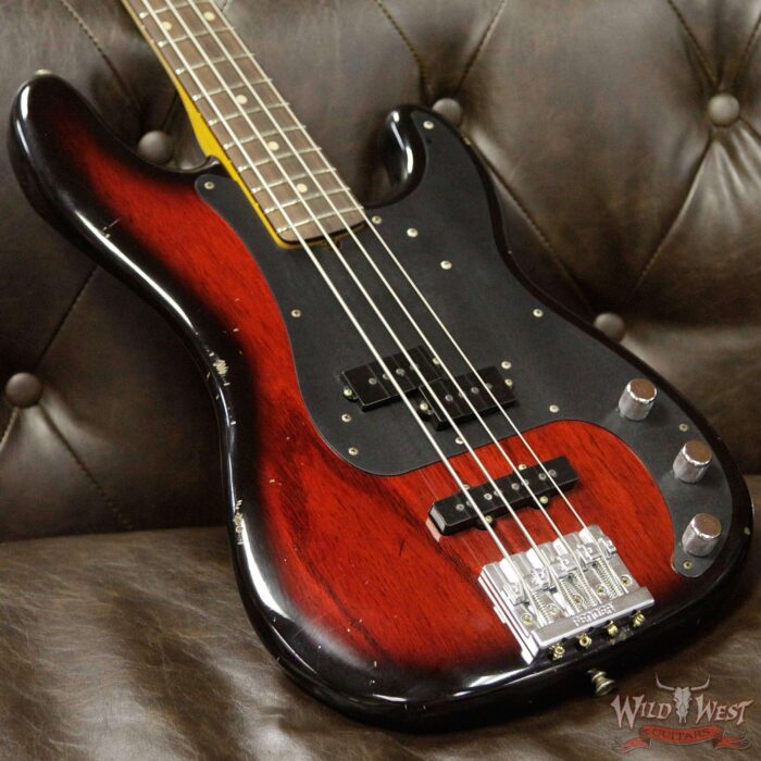 Fender Custom Shop Jason Smith Masterbuilt 1959 P/J Bass Journeyman Relic Black Cherry Burst Rosewood Slab Board - Image 11