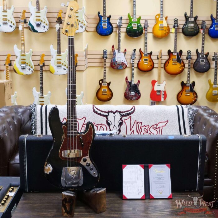 Fender Custom Shop Jason Smith Masterbuilt ‘62 J-Bass 1962 Jazz Bass Relic Black - Image 6