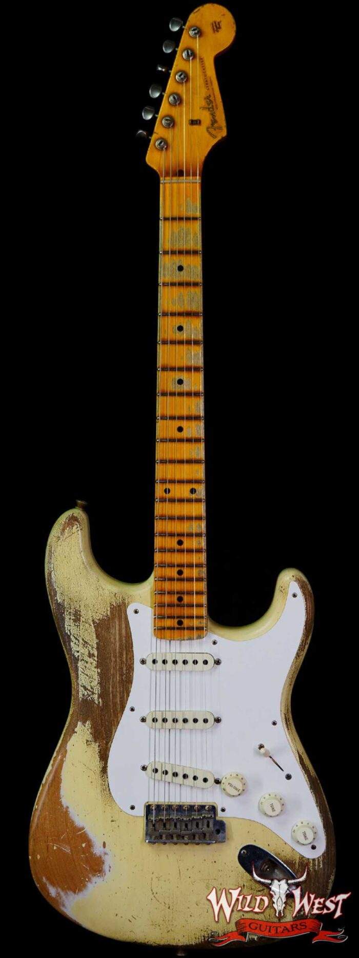 Fender Custom Shop Kyle McMillin Masterbuilt 1957 Stratocaster Hand-Wound Pickups Heavy Relic Aged Vintage White - Image 1