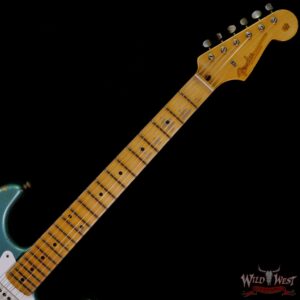 Fender Custom Shop Kyle McMillin Masterbuilt 1958 Stratocaster Relic Hand-Wound Pickups Aged Sherwood Metallic over 3 Tone Sunburst - Image 4