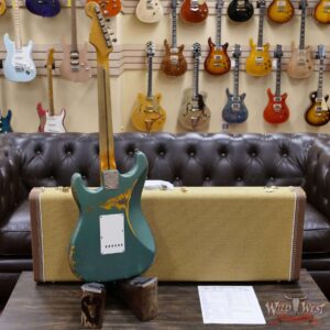 Fender Custom Shop Kyle McMillin Masterbuilt 1958 Stratocaster Relic Hand-Wound Pickups Aged Sherwood Metallic over 3 Tone Sunburst - Image 10