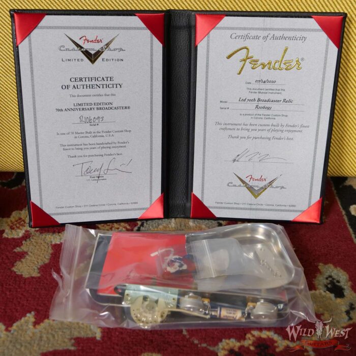 Fender Custom Shop Limited Edition Kyle McMillin Masterbuilt 70th Anniversary Broadcaster (Telecaster) Relic Nocaster Blonde - Image 14