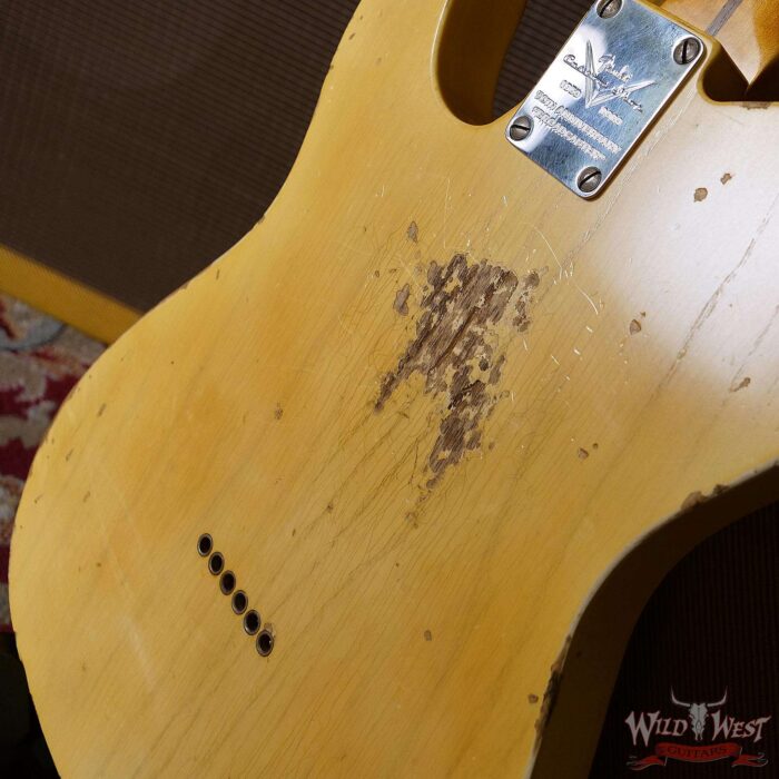 Fender Custom Shop Limited Edition Kyle McMillin Masterbuilt 70th Anniversary Broadcaster (Telecaster) Relic Nocaster Blonde - Image 12