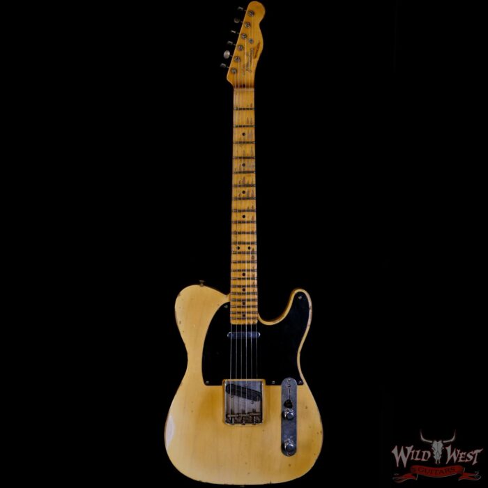 Fender Custom Shop Limited Edition Kyle McMillin Masterbuilt 70th Anniversary Broadcaster (Telecaster) Relic Nocaster Blonde - Image 3