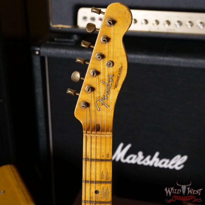 Fender Custom Shop Limited Edition Kyle McMillin Masterbuilt 70th Anniversary Broadcaster (Telecaster) Relic Nocaster Blonde - Image 7