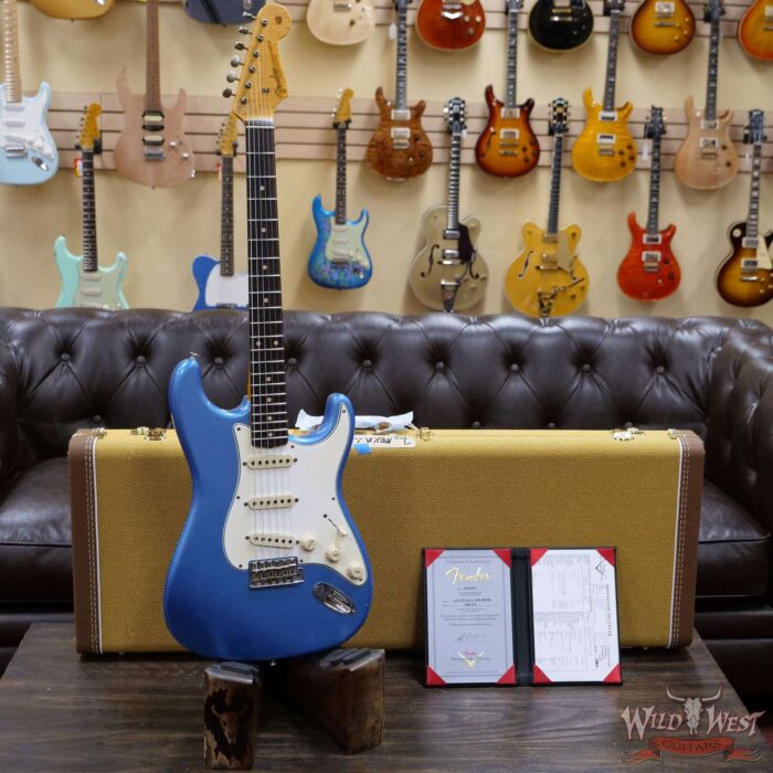 Fender Custom Shop Kyle McMillin Masterbuilt Late 50’s Stratocaster Rosewood Slab Board Hand-Wound Pickups Journeyman Relic Lake Placid Blue - Image 6
