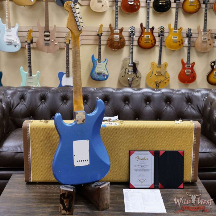 Fender Custom Shop Kyle McMillin Masterbuilt Late 50’s Stratocaster Rosewood Slab Board Hand-Wound Pickups Journeyman Relic Lake Placid Blue - Image 9