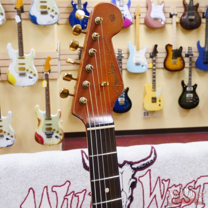 Fender Custom Shop Levi Perry Masterbuilt 1962 Stratocaster Brazilian Rosewood Board Heavy Relic Sherwood Green with Gold Hardware - Image 7