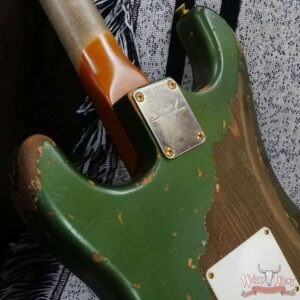 Fender Custom Shop Levi Perry Masterbuilt 1962 Stratocaster Brazilian Rosewood Board Heavy Relic Sherwood Green with Gold Hardware - Image 13