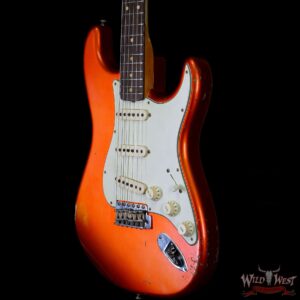 Fender Custom Shop Paul Waller Maserbuilt 1962 Stratocaster Relic Hand-Wound Pickups Rosewood Slab Board Candy Tangerine over Black - Image 2