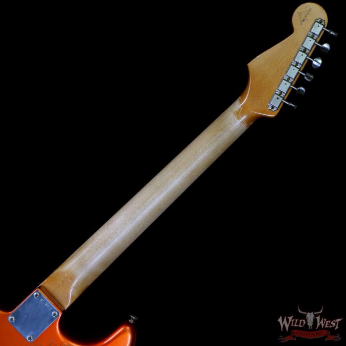 Fender Custom Shop Paul Waller Maserbuilt 1962 Stratocaster Relic Hand-Wound Pickups Rosewood Slab Board Candy Tangerine over Black - Image 7