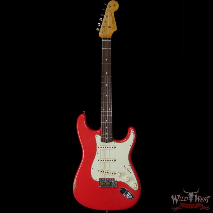 Fender Custom Shop Paul Waller Maserbuilt 1961 Stratocaster Relic Hand-Wound Pickups Rosewood Slab Board Fiesta Red - Image 3