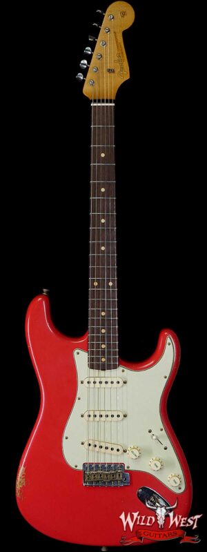 Fender Custom Shop Paul Waller Maserbuilt 1961 Stratocaster Relic Hand-Wound Pickups Rosewood Slab Board Fiesta Red