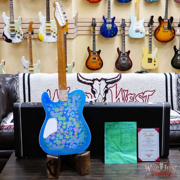 Fender Custom Shop Paul Waller Masterbuilt 1967 Telecaster Custom HH NOS Blue Floral Blue Flower 7.50 LBS - Image 9