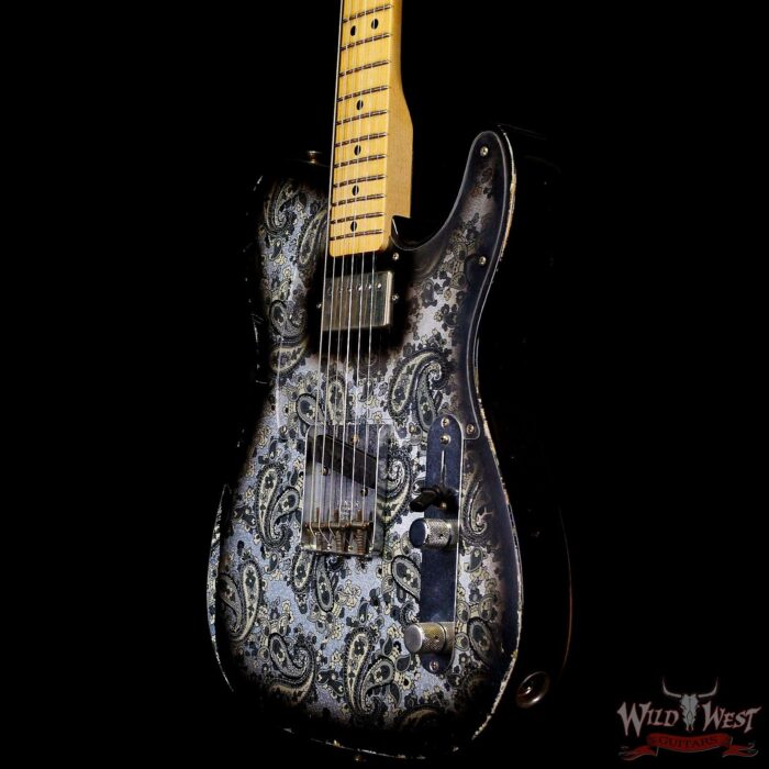Fender Custom Shop Ron Thorn Masterbuilt 1968 Telecaster HS Maple Fingerboard Relic Black Paisley - Image 2